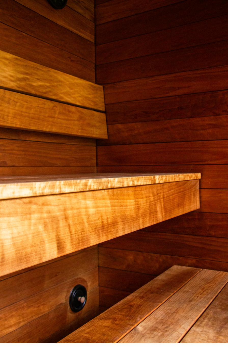 Handcrafted wooden benches