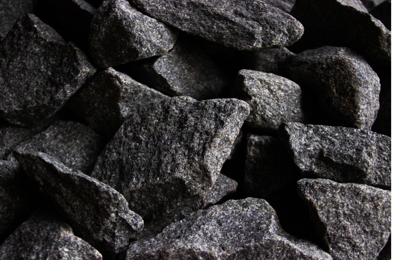 Finnish granite sauna stones on the IKI heater basket