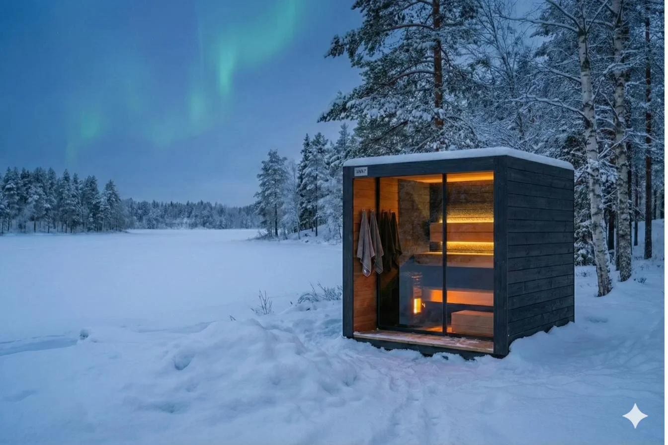 Northern evening sauna